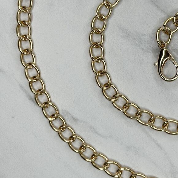 Gold Tone Chain Purse Strap 46" Crossbody Bag Replacement ✨ - Picture 7 of 11